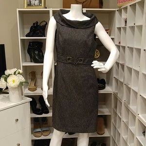 MUSE GRAY SLEEVELESS LINED DRESS 8